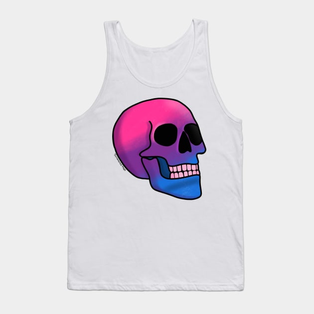 Bi to the Bone Bisexual Pride Tank Top by scrambledpegs